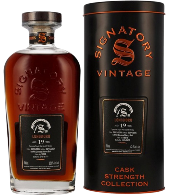 19YO Longmorn 2005 - Signatory Cask Strength Collection (62,6%)