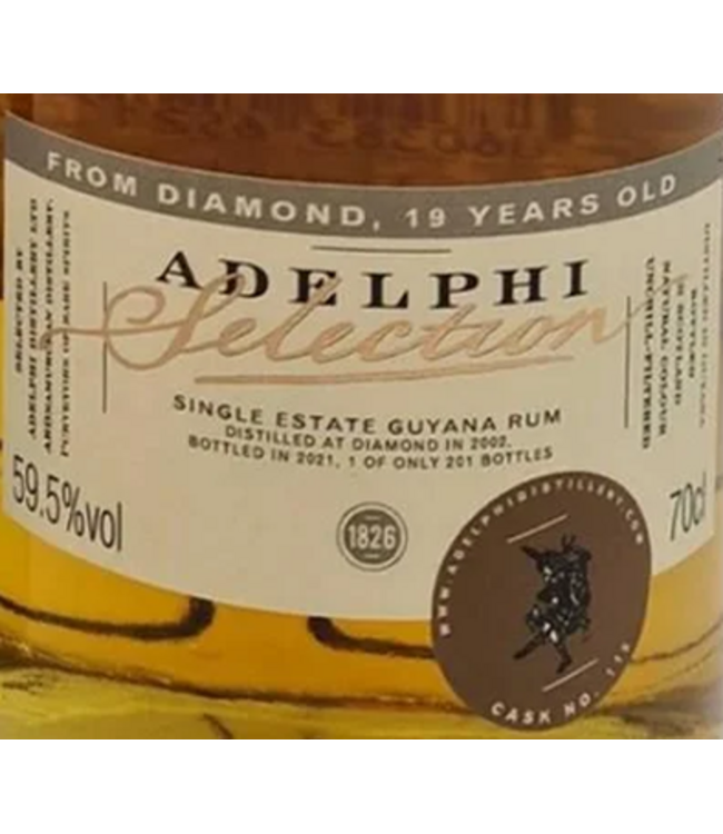 Adelphi  Guyana Diamond Rum 19yo (59.5% ABV)