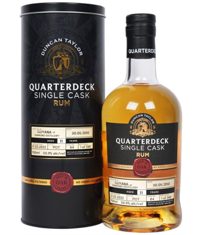 Duncan Taylor Quarterdesk Diamond Guyana Rum 2010-11YO (50.9%)