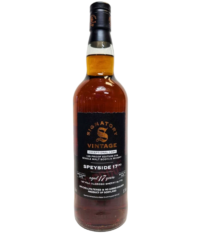 Signatory Speyside 17M-17YO Exceptional 100 proof #16 (57.1%)