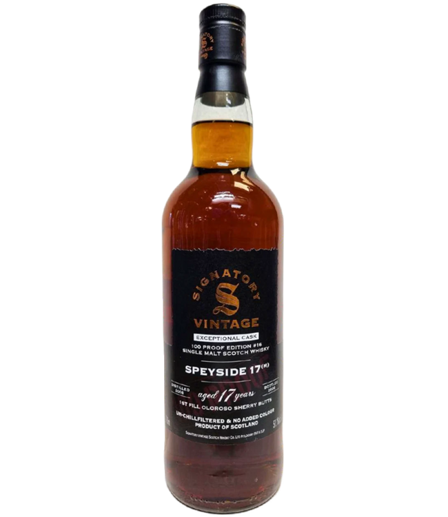 Signatory Vintage Signatory Speyside 17M-17YO Exceptional 100proof (57.1%)