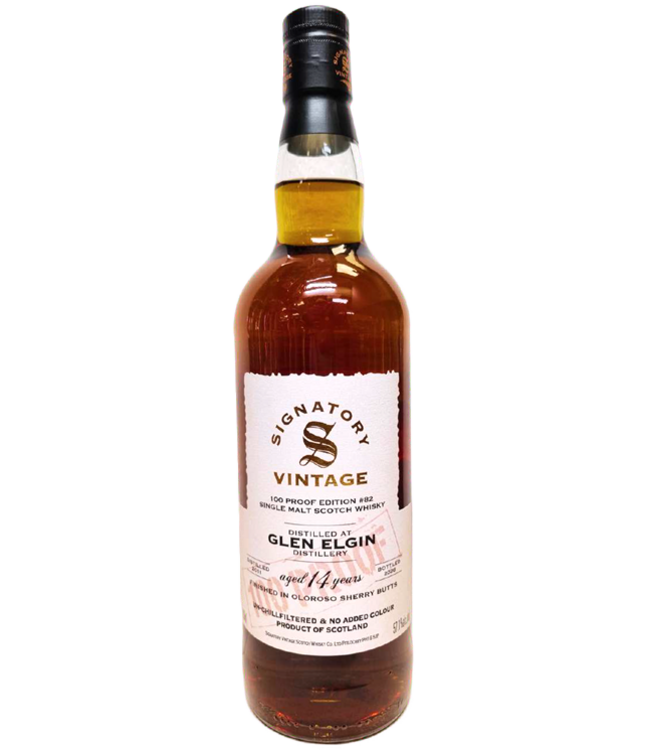 Signatory Glen Elgin 14YO Oloroso Sherry butt -100proof (57.1%)