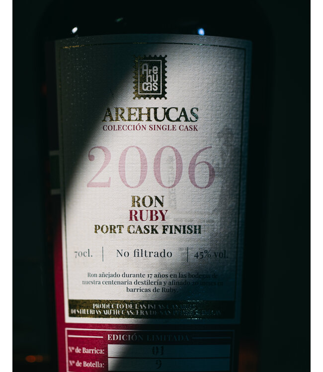 Ron Arehucas Rum Ruby Port Single Cask 2006 (45%)