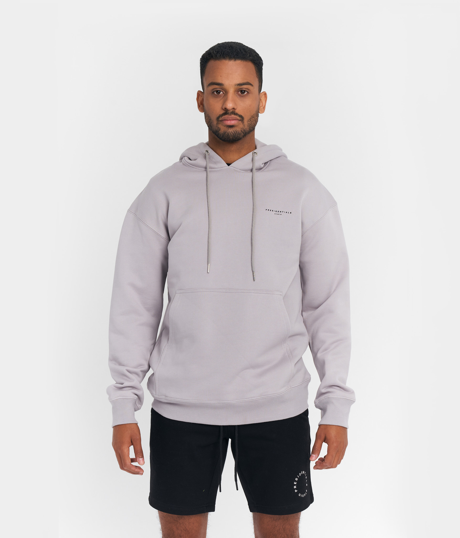 PS Grey Superscript Hoodie - Black logo