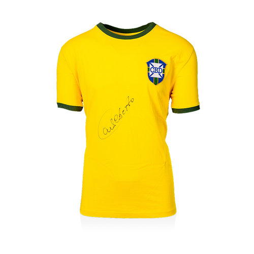 Carlos Alberto gesigneerd Brazilië shirt retro