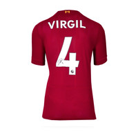 Virgil van Dijk gesigneerd Liverpool shirt 2019-20