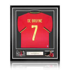 Manchester City FC de Bruyne & Foden Signed Shirts (Dual Framed)