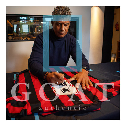 Frank Rijkaard gesigneerd AC Milan shirt - ingelijst