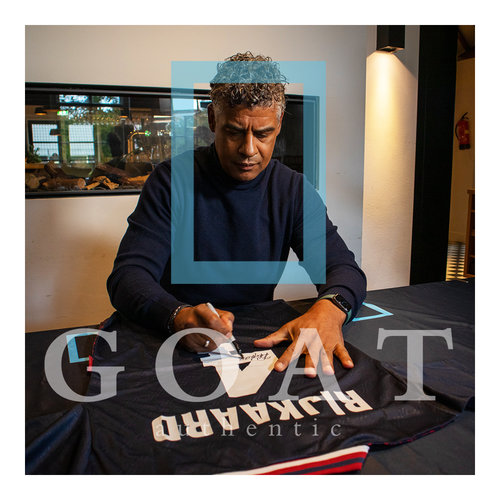 Frank Rijkaard gesigneerd Ajax shirt - ingelijst