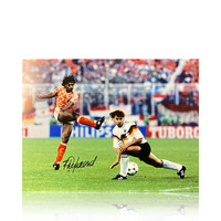 Frank Rijkaard gesigneerd Nederlands elftal foto