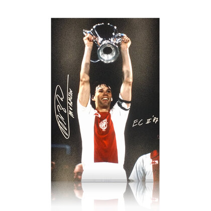 Marco van Basten gesigneerd Ajax foto - EC II