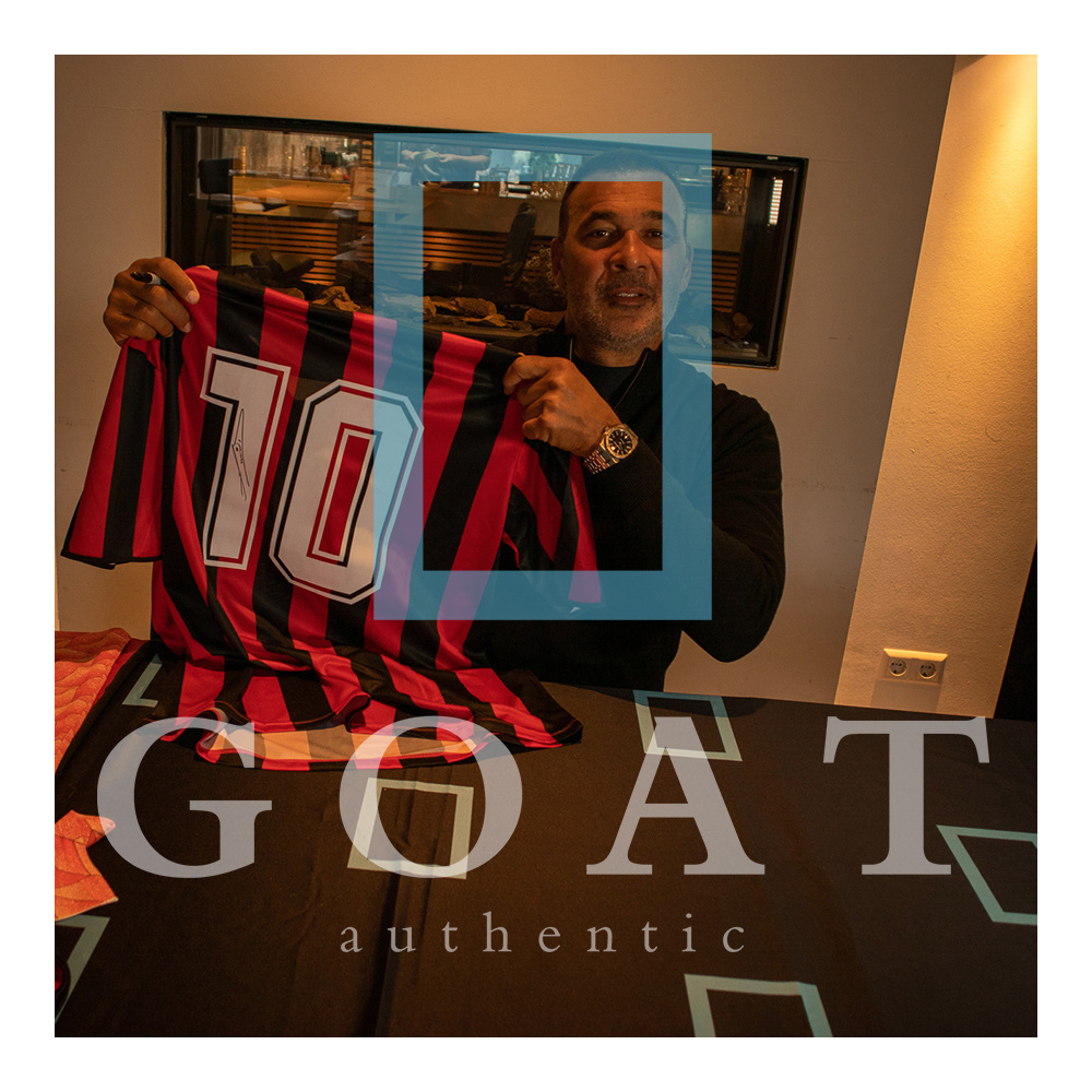 Ruud Gullit signed retro AC Milan shirt - GOAT authentic