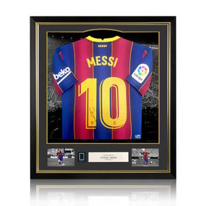 MATCH ISSUE Lionel Messi gesigneerd FC Barcelona shirt 2020-21 - ingelijst