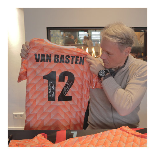 DEDICATIE - Marco van Basten gesigneerd shirt met persoonlijke boodschap