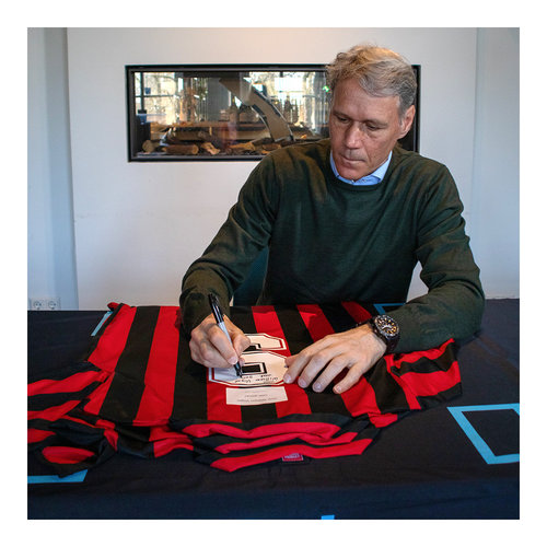 DEDICATIE - Marco van Basten gesigneerd shirt met persoonlijke boodschap