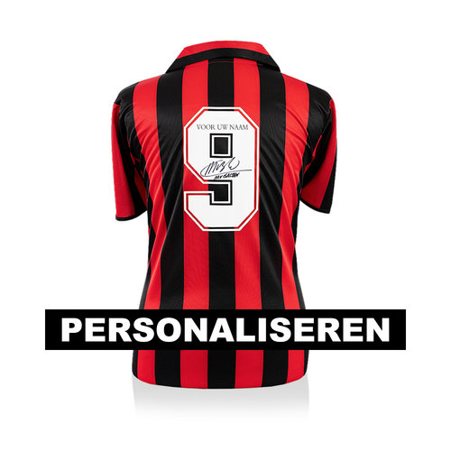 DEDICATIE - Marco van Basten gesigneerd shirt met persoonlijke boodschap