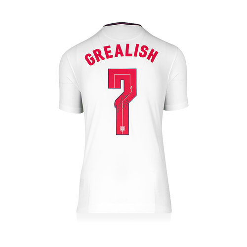 Jack Grealish gesigneerd Engeland shirt WK 2022