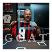 Marco van Basten gesigneerd AC Milan shirt - ingelijst