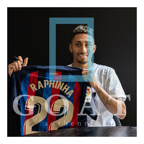 Raphinha gesigneerd FC Barcelona shirt 2022-23
