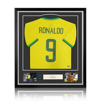 Ronaldo gesigneerd Brazilië shirt 2022-23 - ingelijst