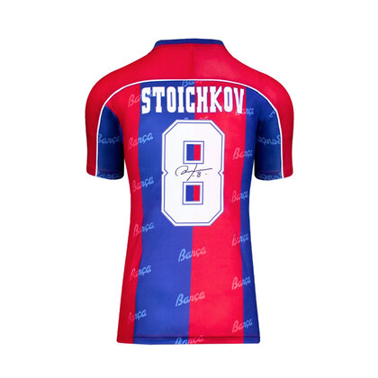 Hristo Stoichkov gesigneerd FC Barcelona shirt 1994-95