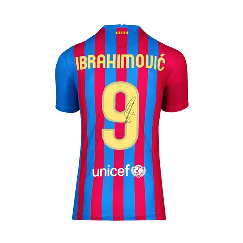 Zlatan Ibrahimovic gesigneerd FC Barcelona shirt 2021-22