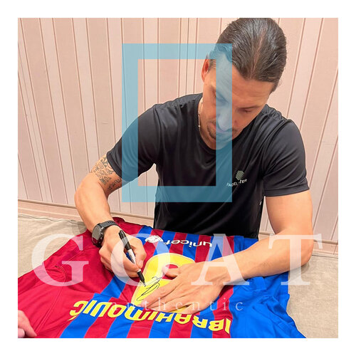 Zlatan Ibrahimovic gesigneerd FC Barcelona shirt 2021-22