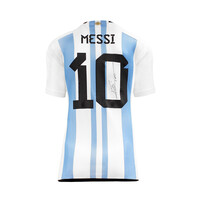 Lionel Messi gesigneerd Argentinië shirt WK 2022 - ingelijst