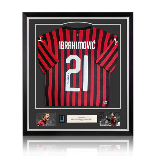 Zlatan Ibrahimović gesigneerd AC Milan shirt 2019-20 - ingelijst