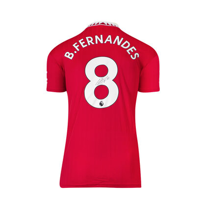 Bruno Fernandes gesigneerd Manchester United shirt 2022-23