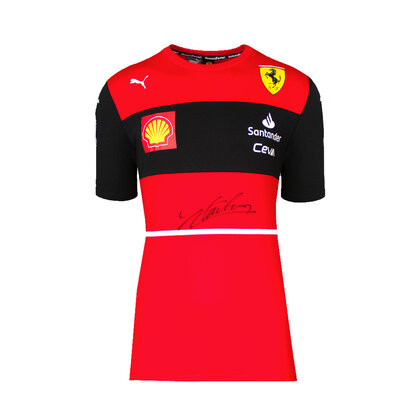 Charles Leclerc gesigneerd Puma F1 Ferrari shirt