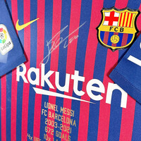 Lionel Messi gesigneerd FC Barcelona shirt 2018-19 - ingelijst