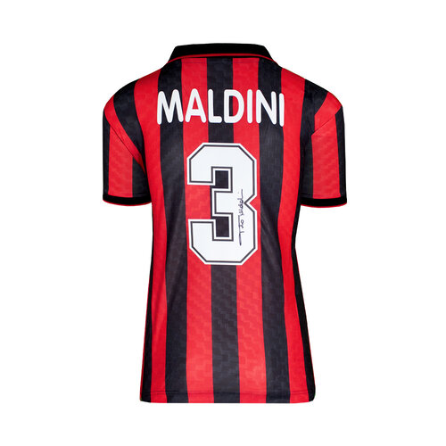 Paolo Maldini gesigneerd AC Milan shirt 1995-96 - ingelijst