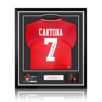 Eric Cantona gesigneerd Manchester United shirt 1996 - ingelijst