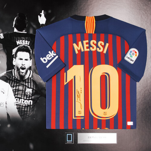 Cristiano Ronaldo & Lionel Messi gesigneerde shirts - ingelijst