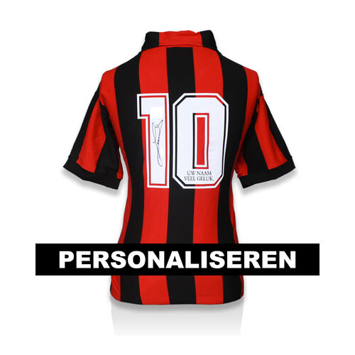 DEDICATIE - Ruud Gullit gesigneerd shirt met persoonlijke boodschap DEDICATIE - Ruud Gullit gesigneerd shirt met persoonlijke boodschap