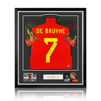 Kevin de Bruyne gesigneerd België shirt 2022-23 - ingelijst