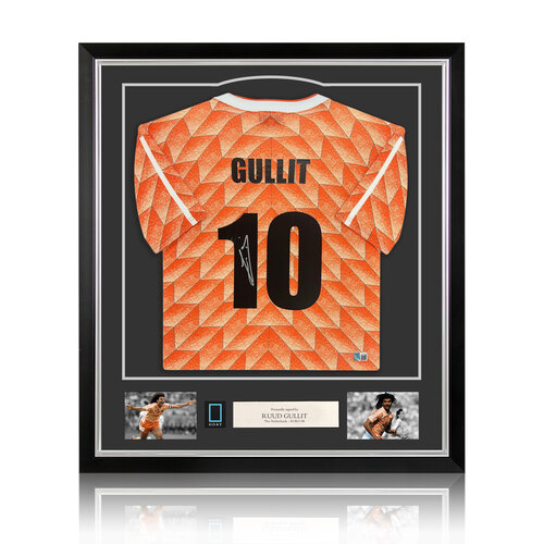 Ruud Gullit gesigneerd Nederland EK'88 shirt - ingelijst Ruud Gullit gesigneerd Nederland EK'88 shirt - ingelijst
