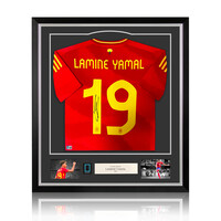 Lamine Yamal gesigneerd Spanje shirt 2024 - ingelijst