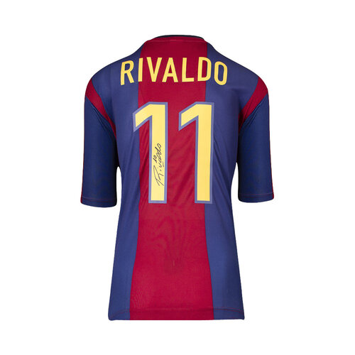 Rivaldo gesigneerd FC Barcelona shirt 1998-99 Rivaldo gesigneerd FC Barcelona shirt 1998-99