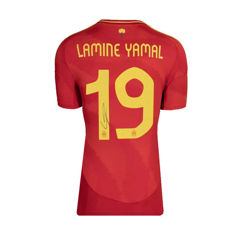 Lamine Yamal gesigneerd Spanje shirt - EK 2024