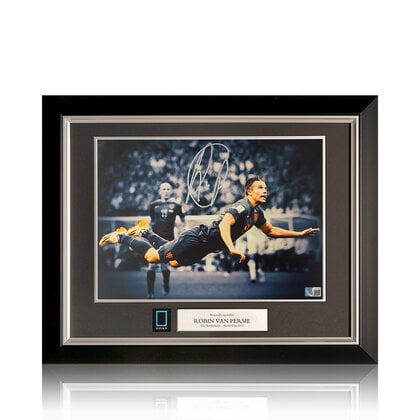 Robin van Persie gesigneerd Nederlands elftal foto -  WK 2014