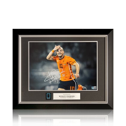 Wesley Sneijder gesigneerd Nederlands elftal foto -  WK 2010