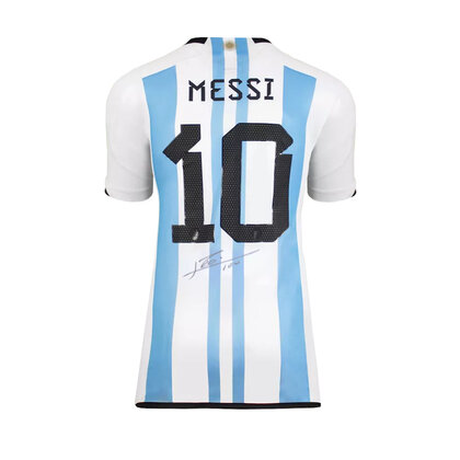 Lionel Messi gesigneerd Argentinië shirt WK 2022