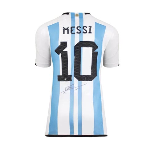 Lionel Messi gesigneerd Argentinië shirt WK 2022