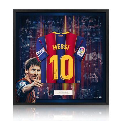 Lionel Messi gesigneerd FC Barcelona shirt ~ limited edition /25 ~