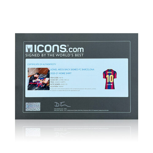 Lionel Messi gesigneerd FC Barcelona shirt ~ limited edition /25 ~ Lionel Messi gesigneerd FC Barcelona shirt ~ limited edition /25 ~