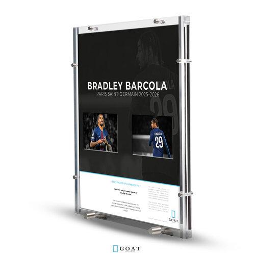 Bradley Barcola gesigneerd Paris Saint-Germain shirt 2025-26 - SHOWCASE®
