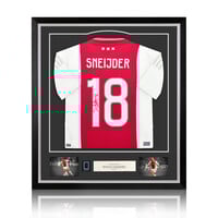 Wesley Sneijder gesigneerd Ajax shirt 2024-25 - ingelijst