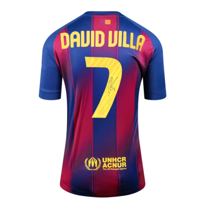 David Villa gesigneerd shirt 2025-26